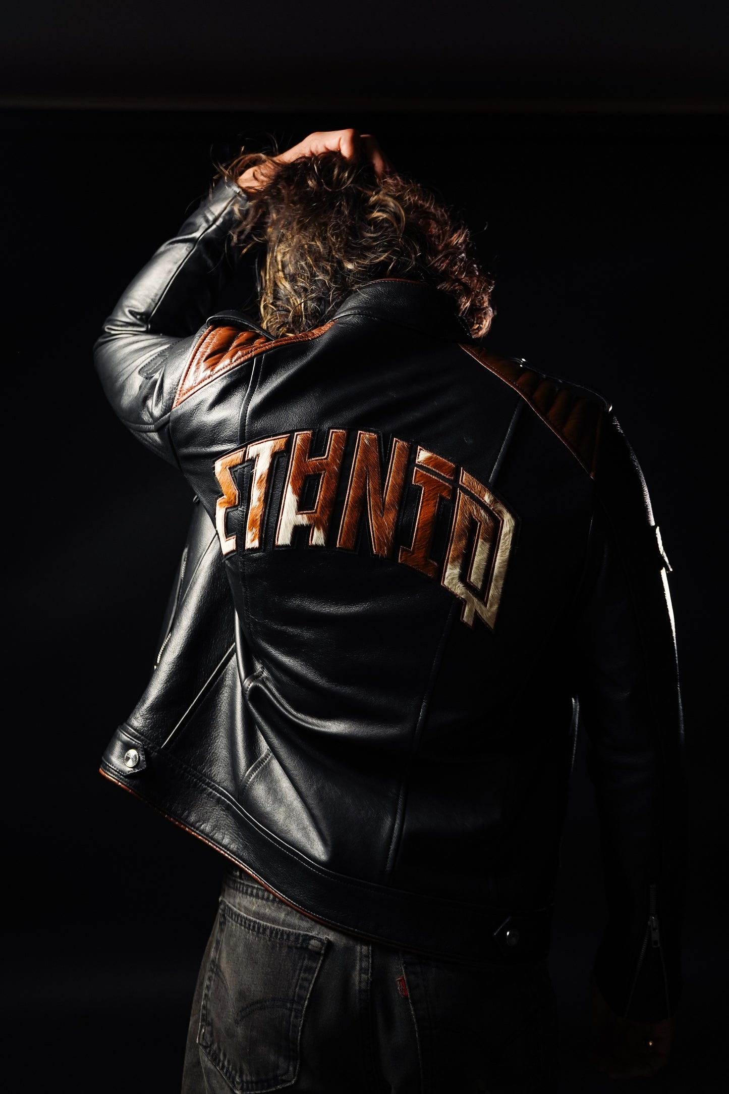 ETHNiQ Premium Leather Motorcycle Jacket with Custom Embroidery (PRE-ORDER AVAILABLE)