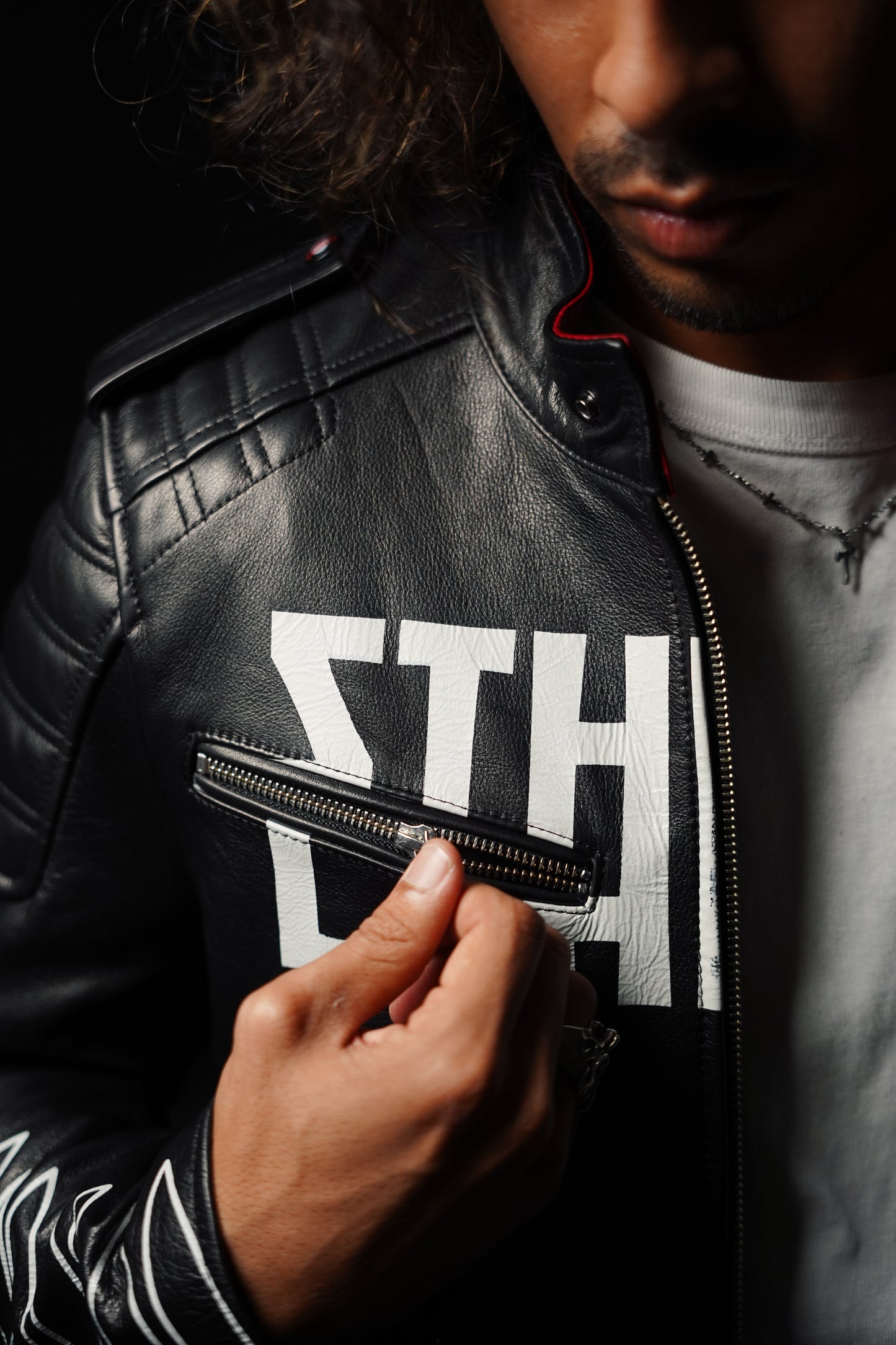 ETHNiQ Premium Logohead Leather Jacket (PRE-ORDER AVAILABLE)